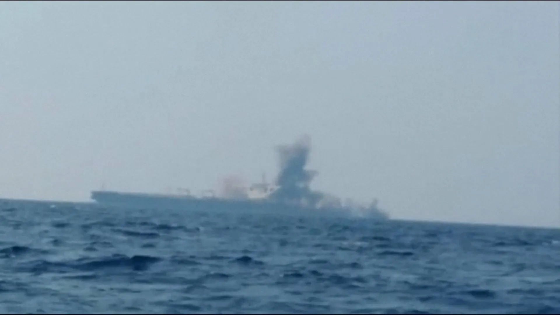 Iranian TV Claims Tanker Explosion in Hormuz After Mine