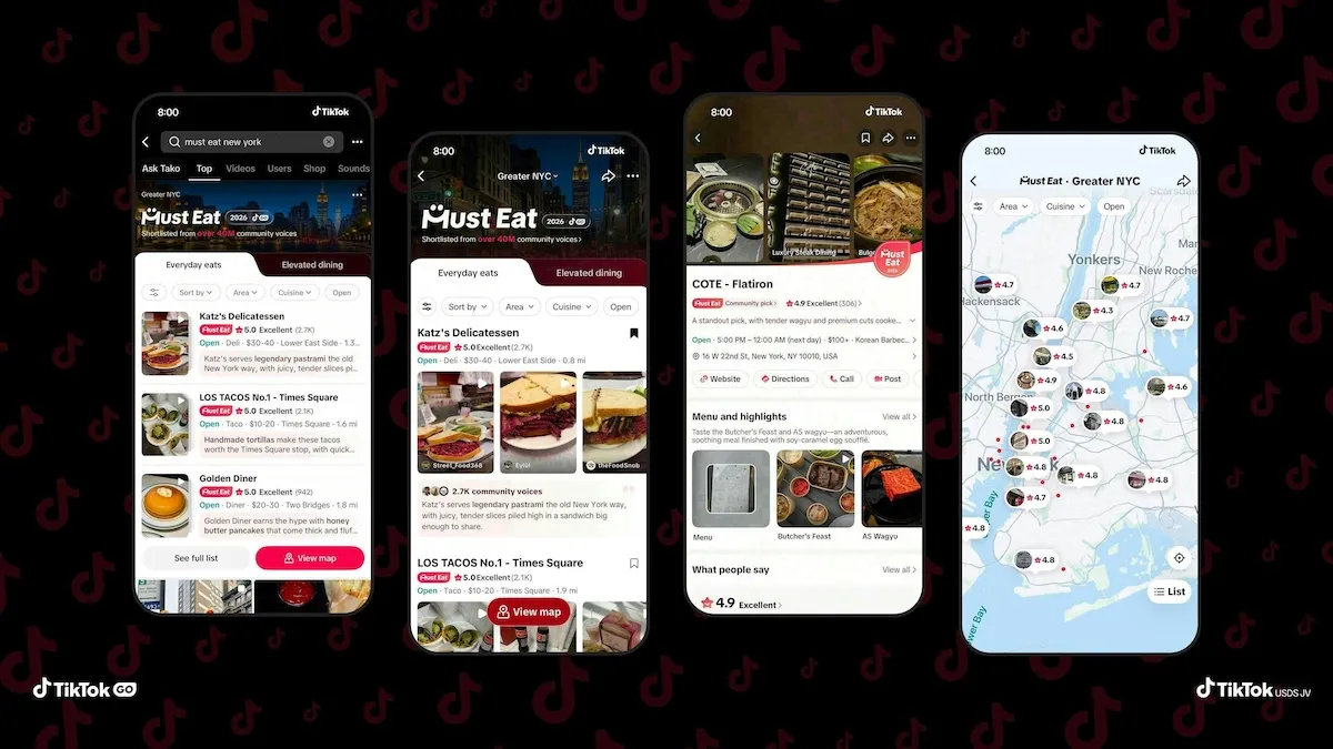 TikTok launches ‘Must Eat’ restaurant guide, challenging Yelp and Google