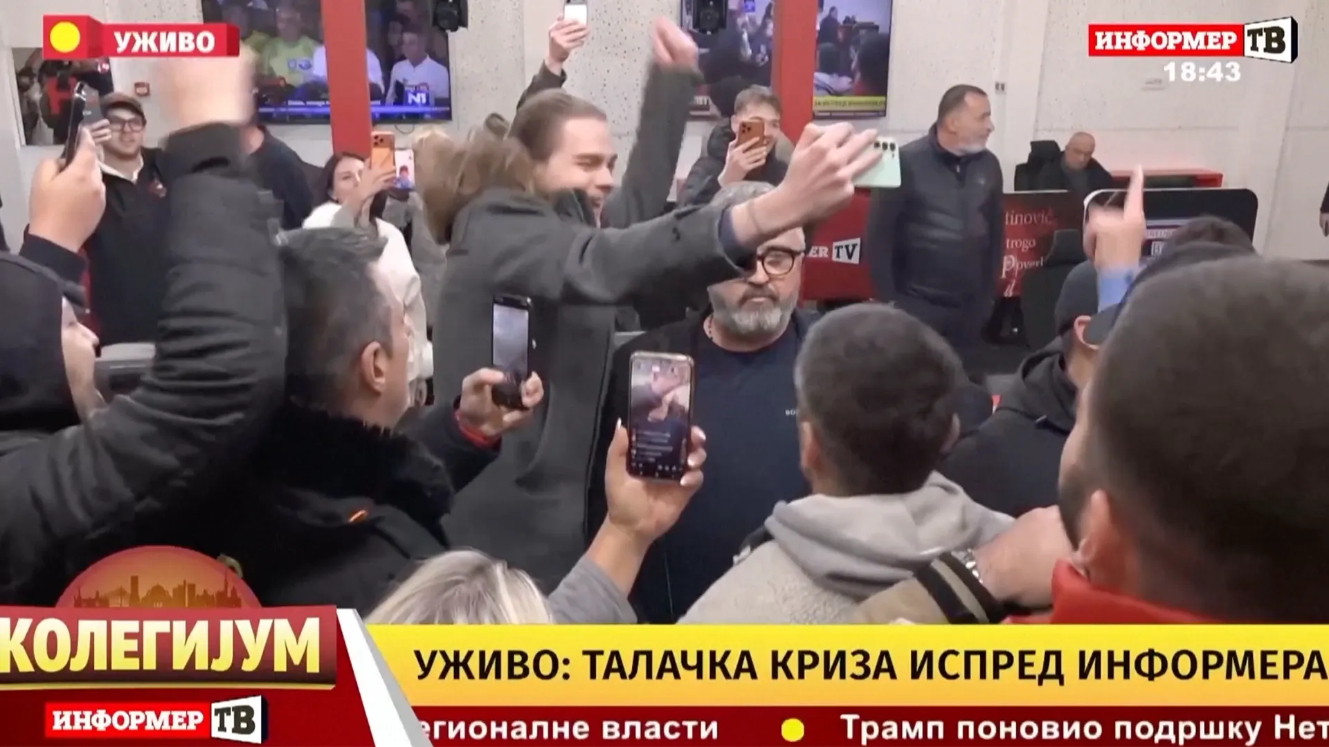 Serbians Storm TV Studio as Pro Vucic Media Faces Reckoning