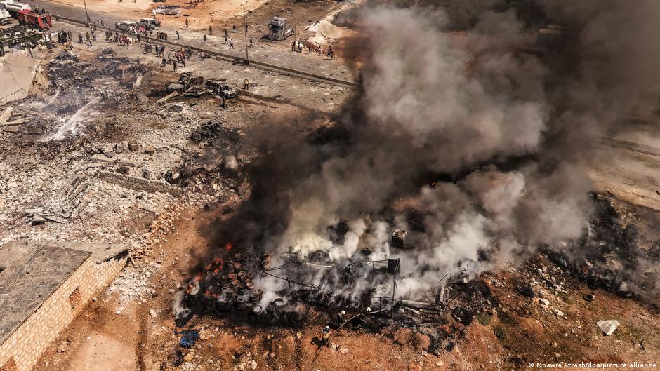 Syria Arms Depot Explosion Near Sarmada Claims at Least 14 Lives