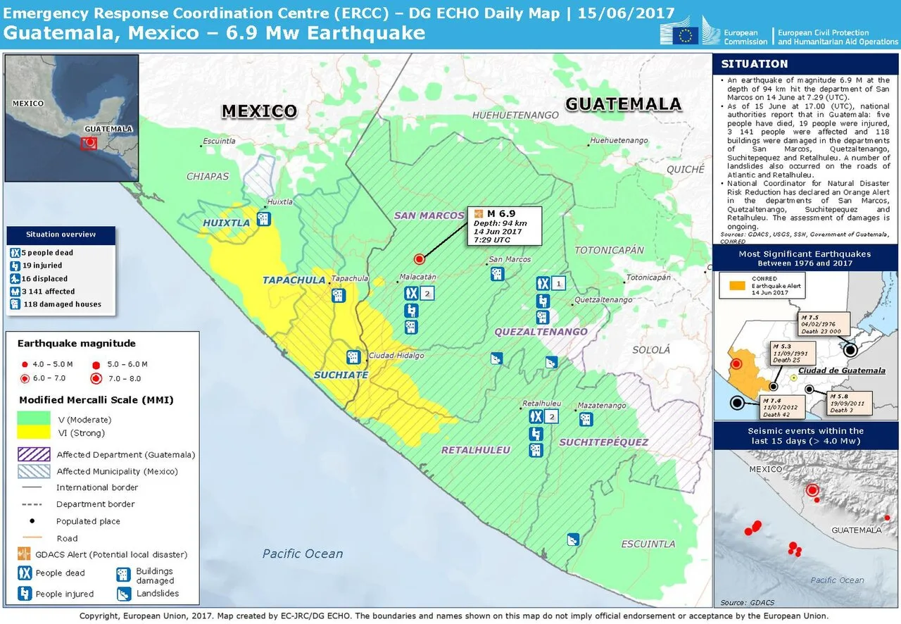Cover image for Mexico-Guatemala Earthquake