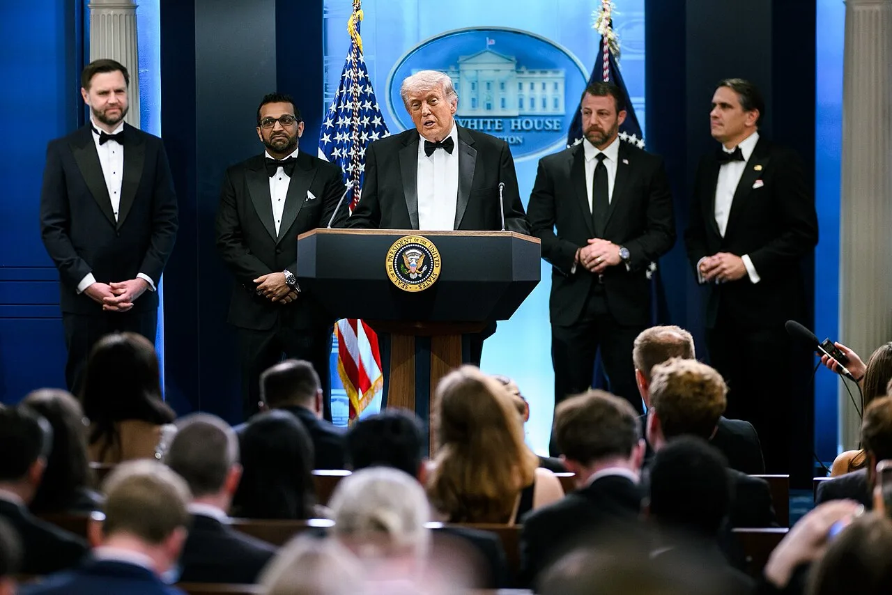 Cover image for Trump Attends Rescheduled White House Correspondents' Dinner