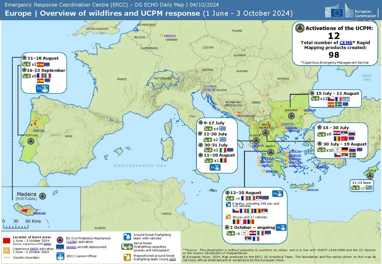 Cover image for Wildfires Rage in Europe