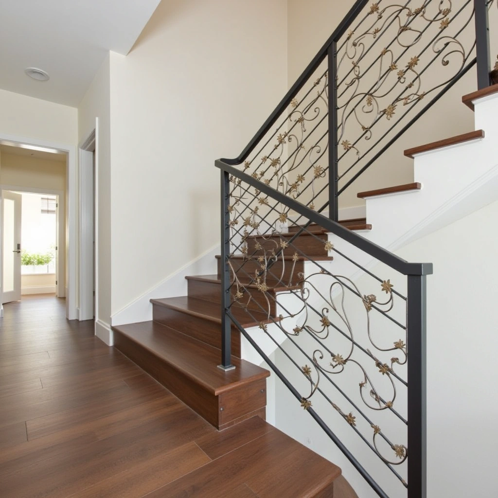 7. Metal Stair Railings: Sleek and Contemporary