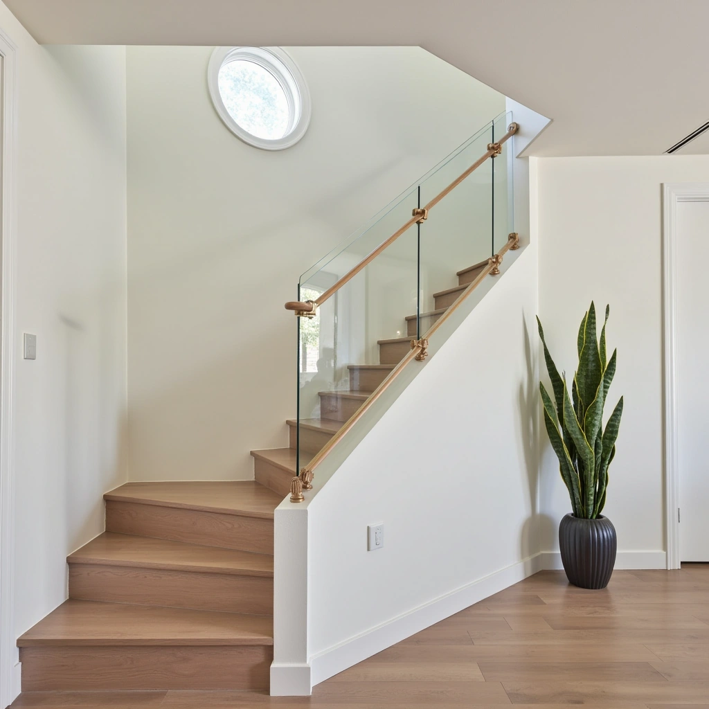 8. Glass Stair Railings: Open and Airy Feel