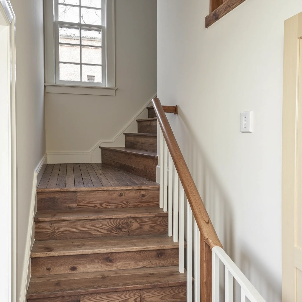12. Reclaimed Wood Stairs: Rustic Charm