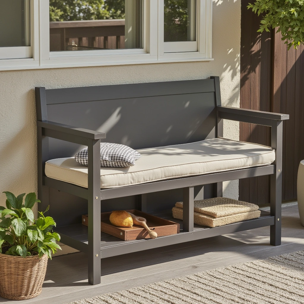 7. Foldable Storage Bench for Small Spaces