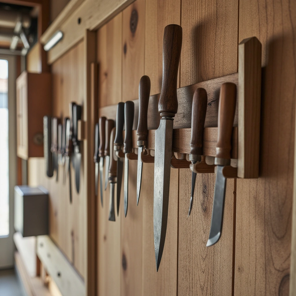 13. Magnetic Knife Rack for Precision Tools