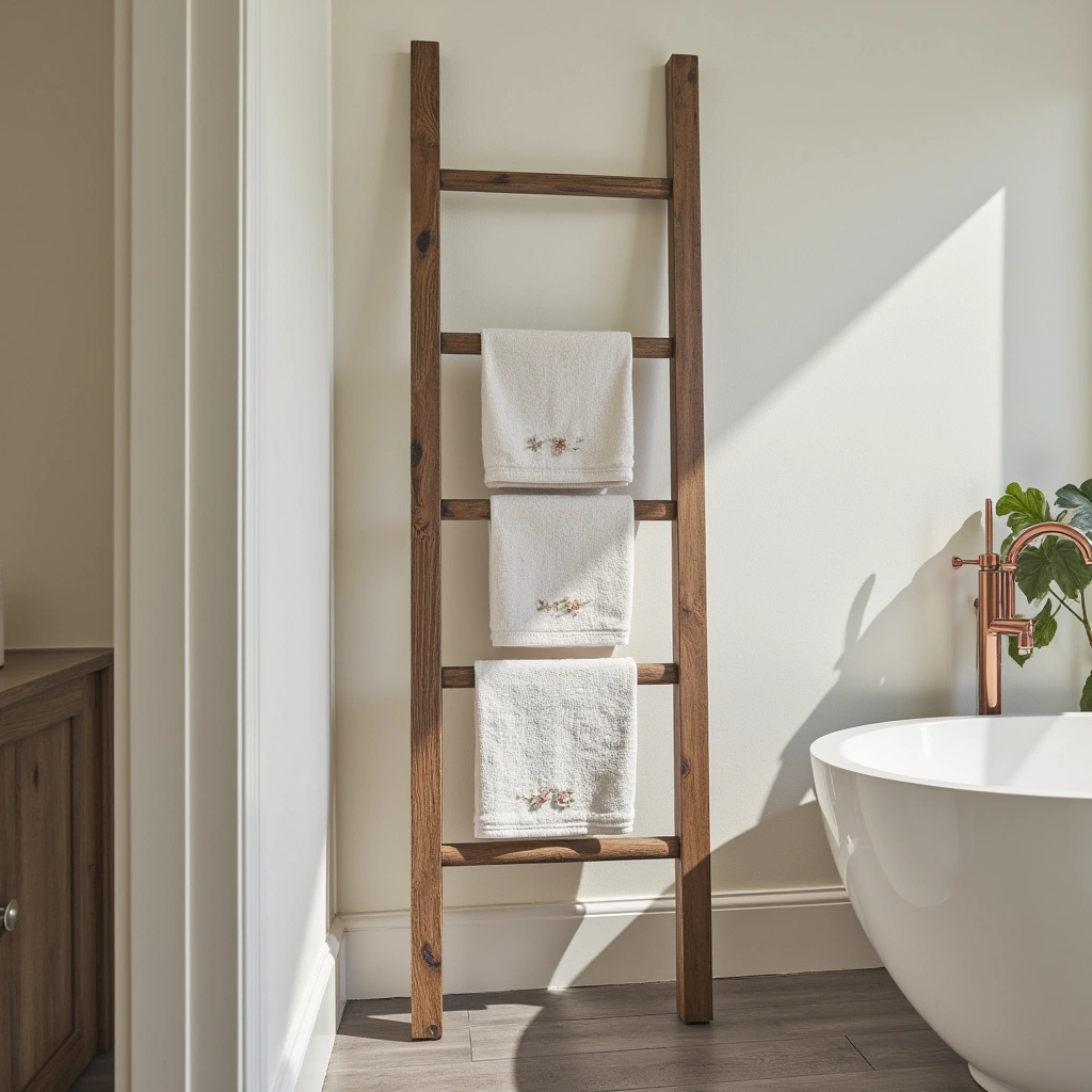 5. Ladder Style Towel Racks