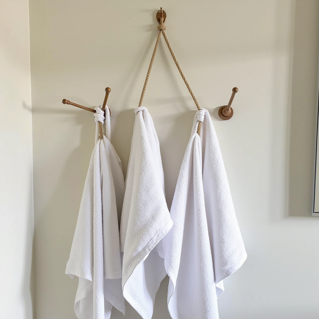 19. DIY Rope Towel Racks