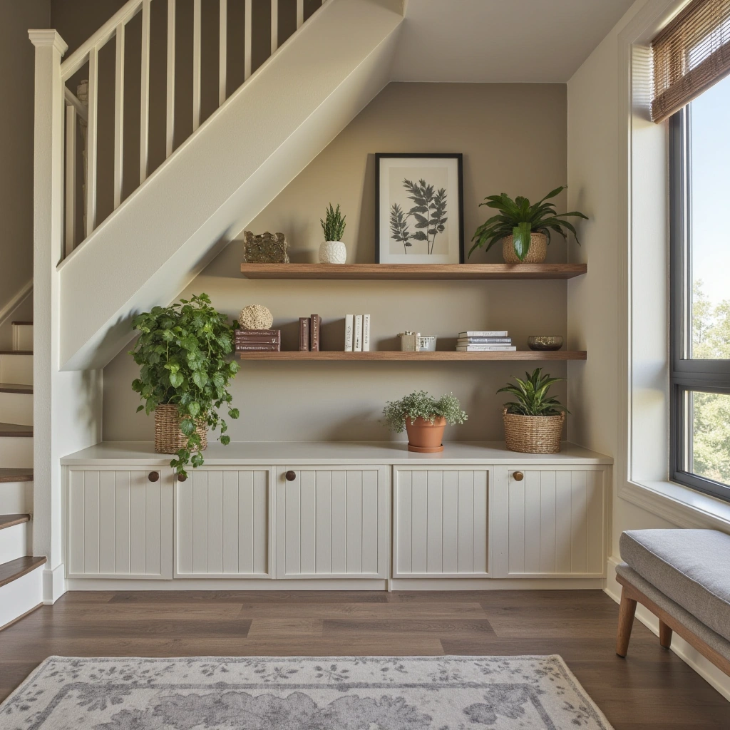 11. Luxurious Creamy Cabinets with High-Gloss Finishes and Crystal Details