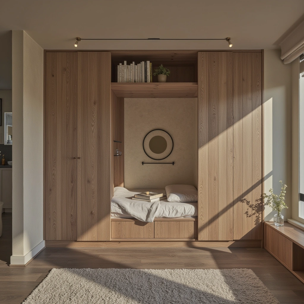 9. Compact Light Beige Cabinets with Smart Storage Solutions