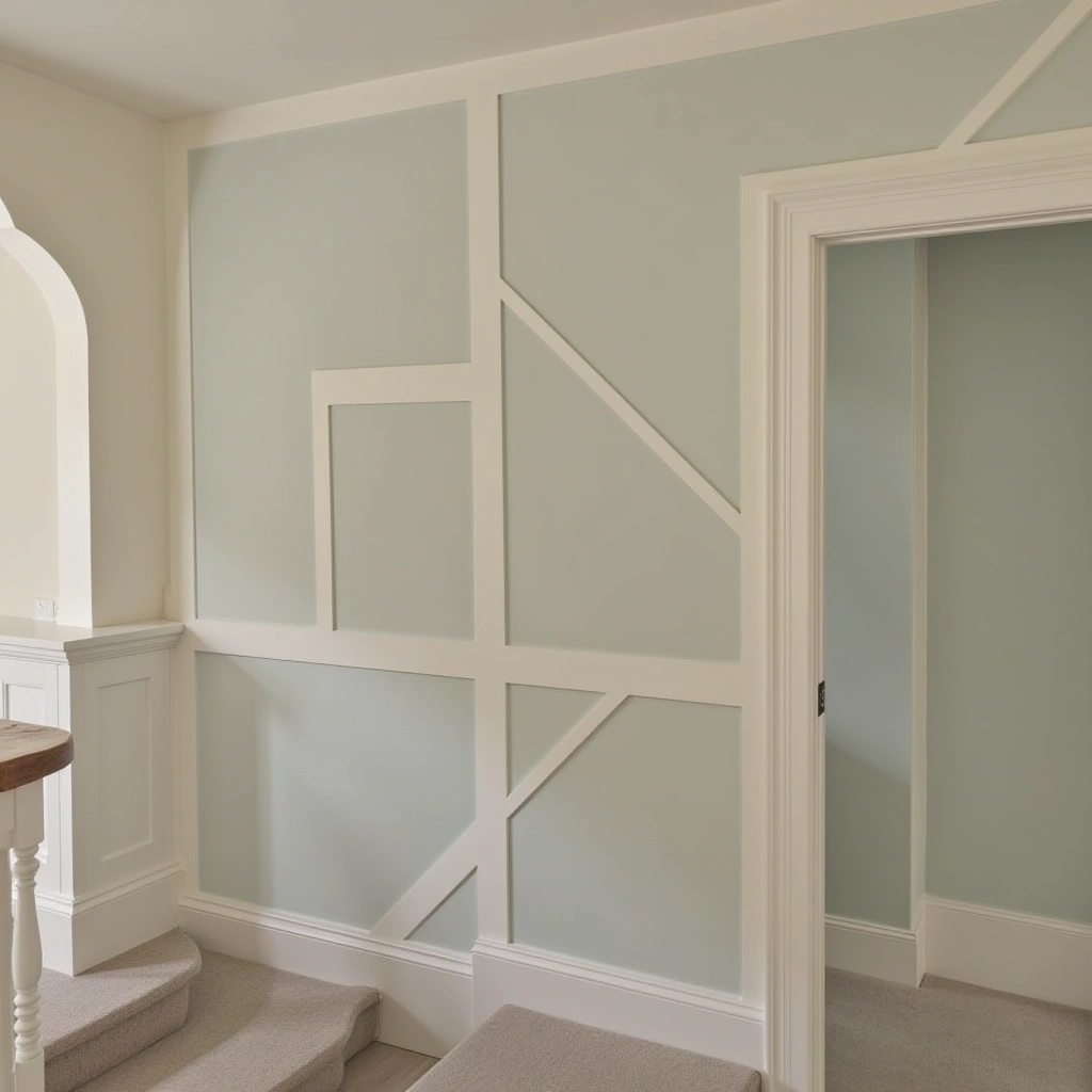 7. Geometric Wall Molding for Depth