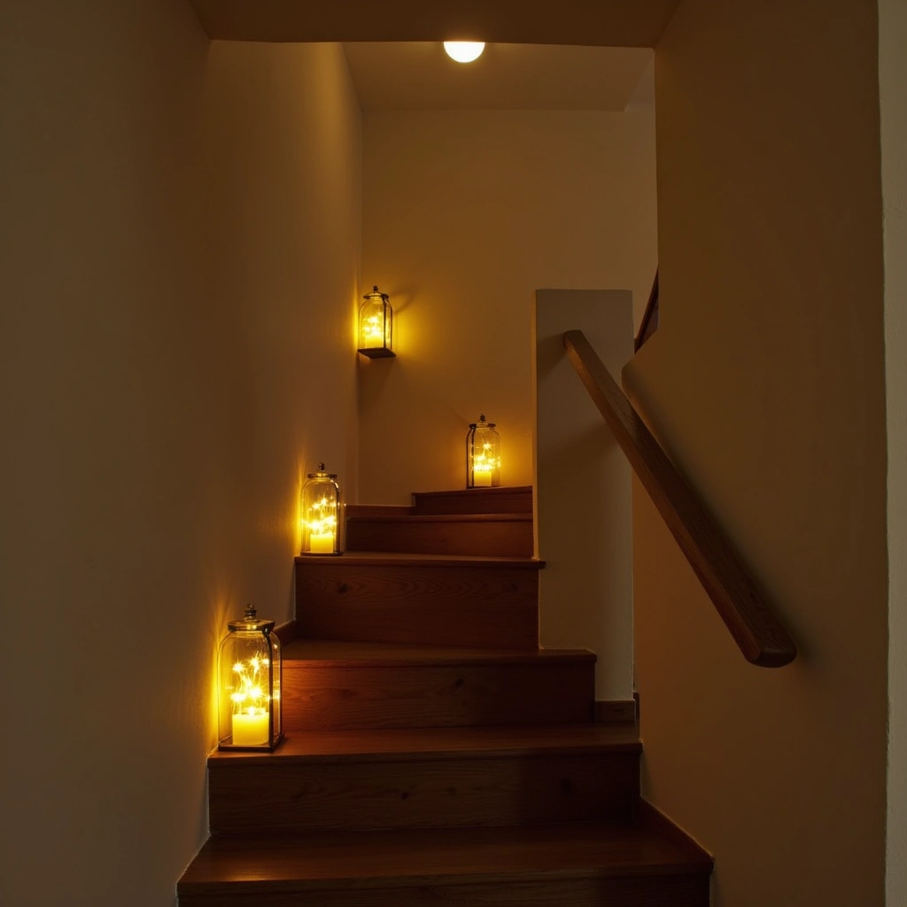 7. Candle-Style Stair Lighting Fixtures