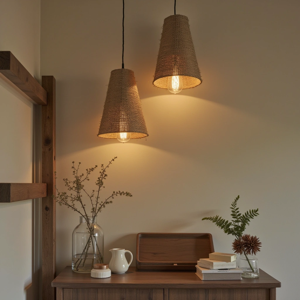 10. Botanical Pendant Lights for Staircases
