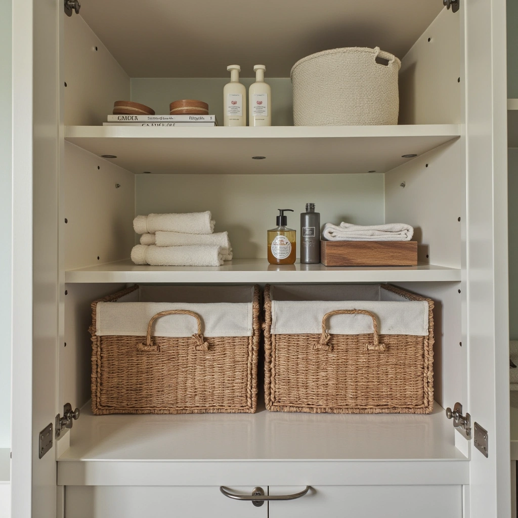 7. Add Baskets and Bins for Corralled Storage