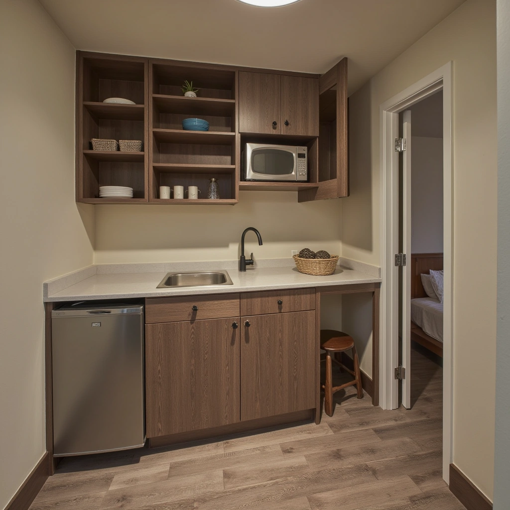 4. Petite Basement Kitchenette