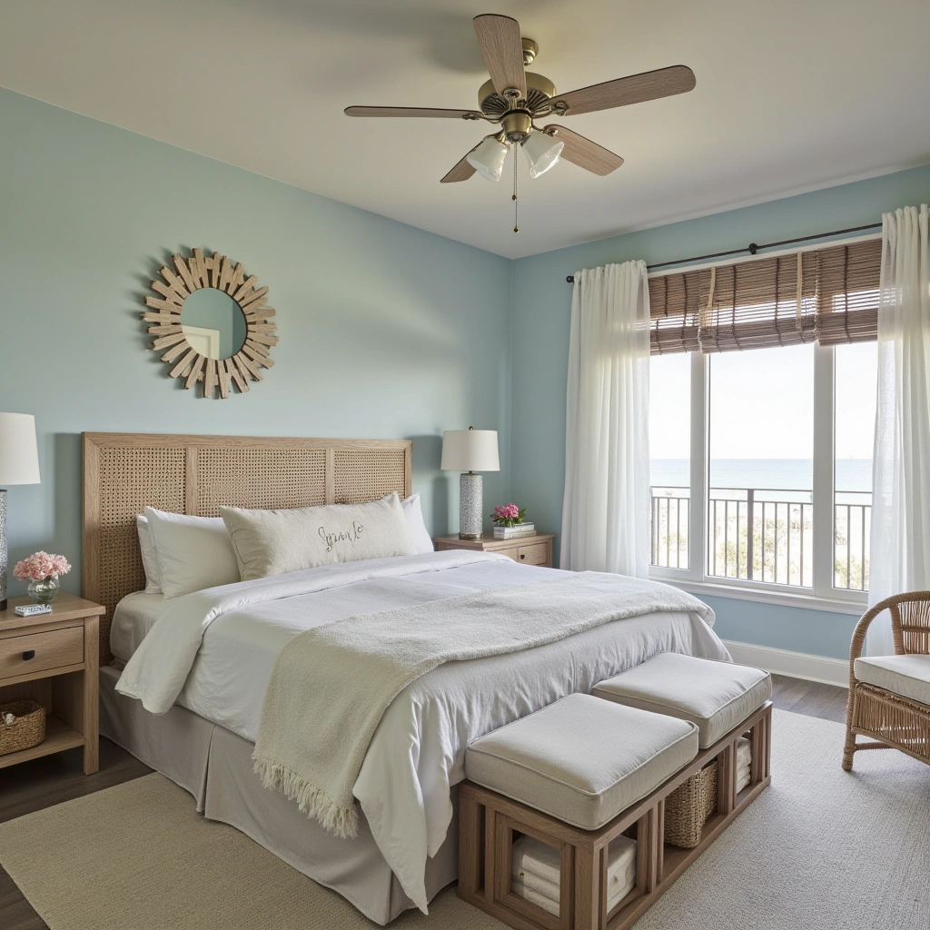 8. Coastal-Inspired Guest Bedroom