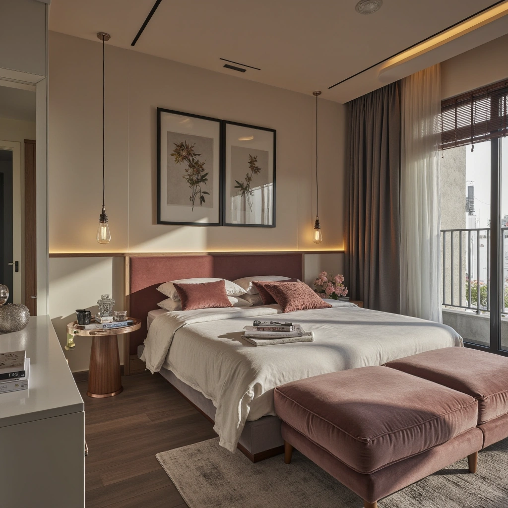 9. Modern Glam Guest Bedroom
