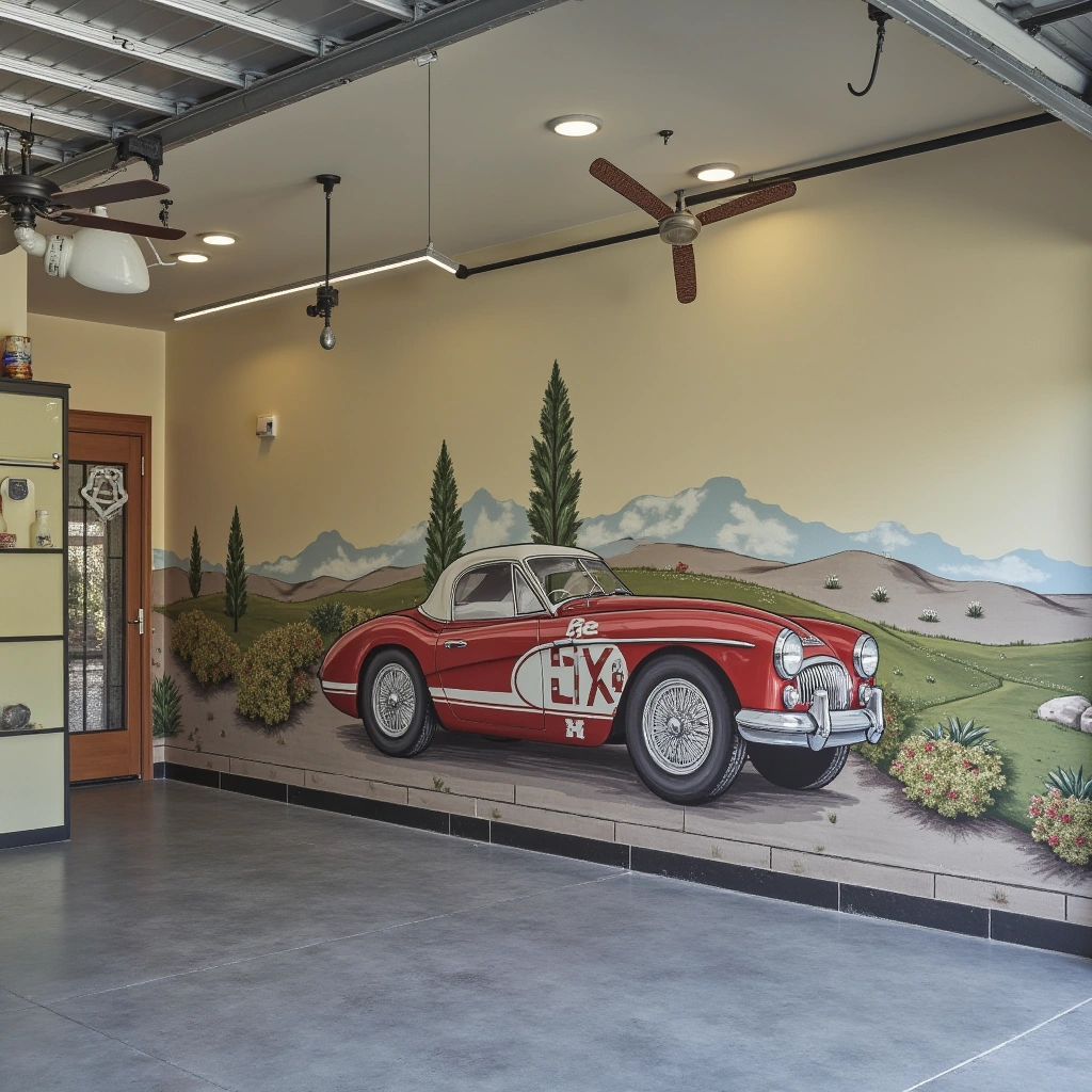 9. Garage Wall Murals: Personalize Your Space