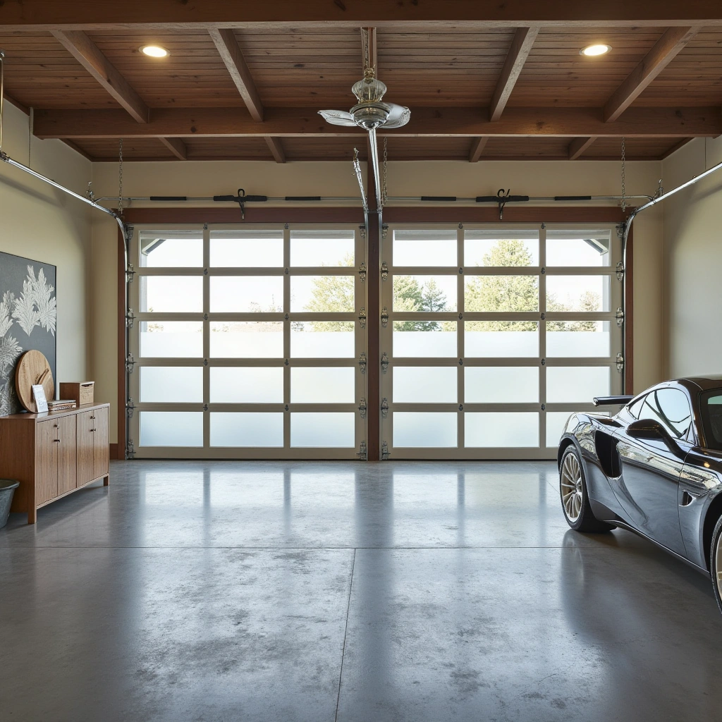 12. Modern Glass Garage Doors: Style Meets Function