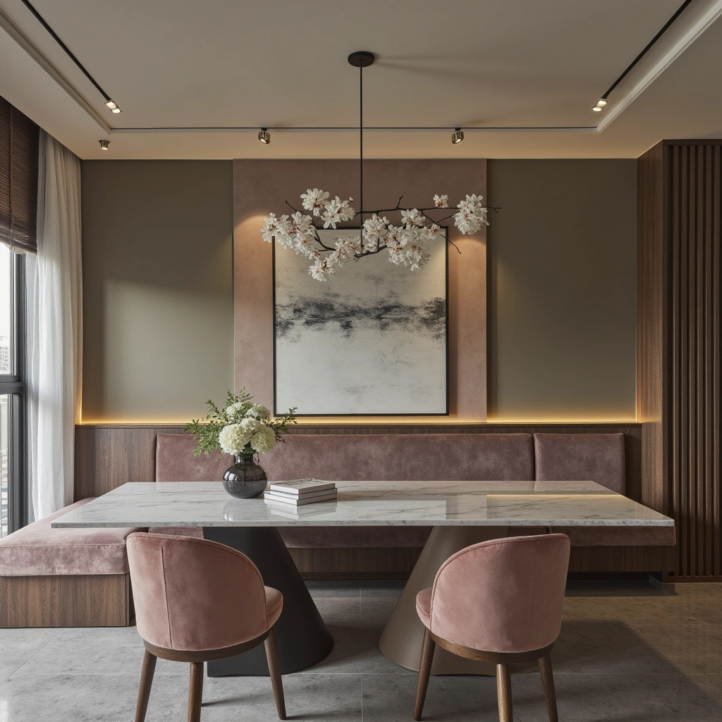 10. Floating Marble Dining Table