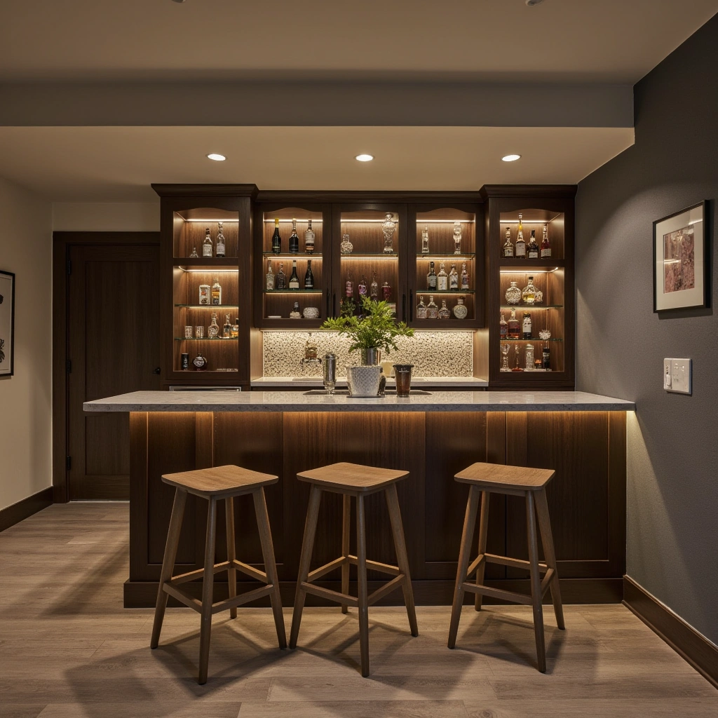 6. Stylish Basement Bar