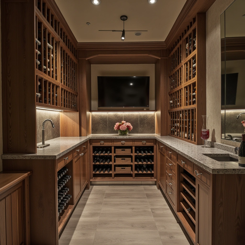 12. Elegant Basement Wine Cellar