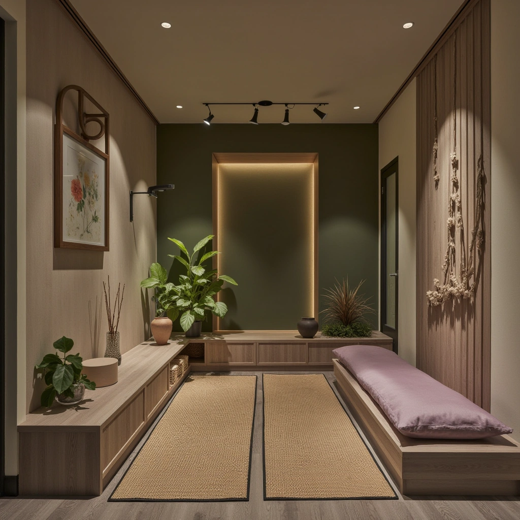 18. Serene Yoga and Meditation Space