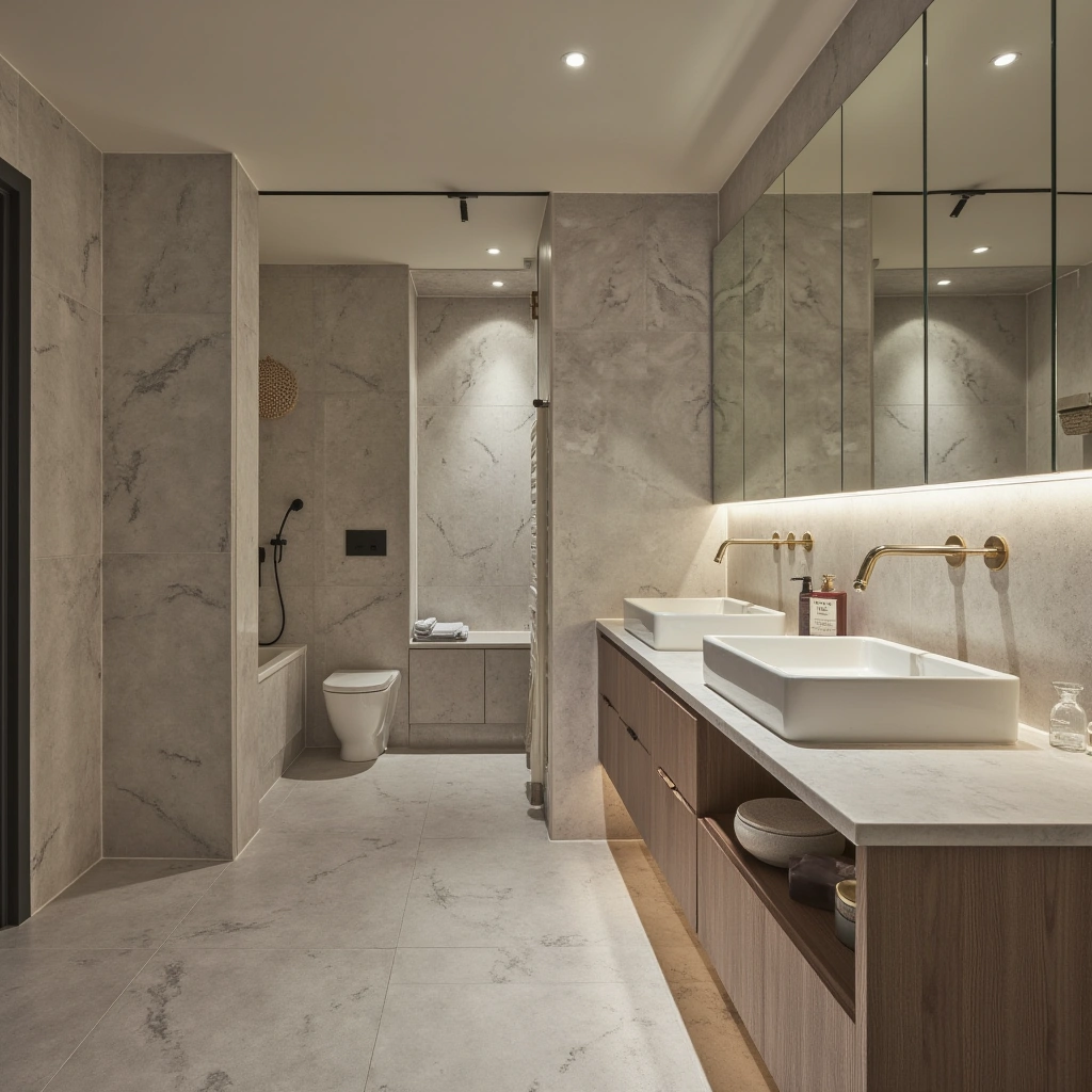 4. Large Format Tiles for Minimalism