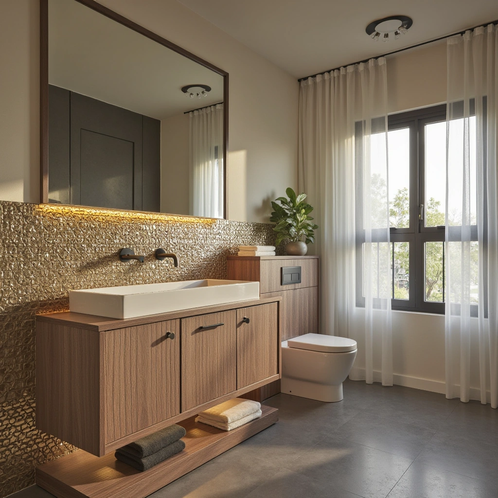 13. Metallic Tiles for Glamour