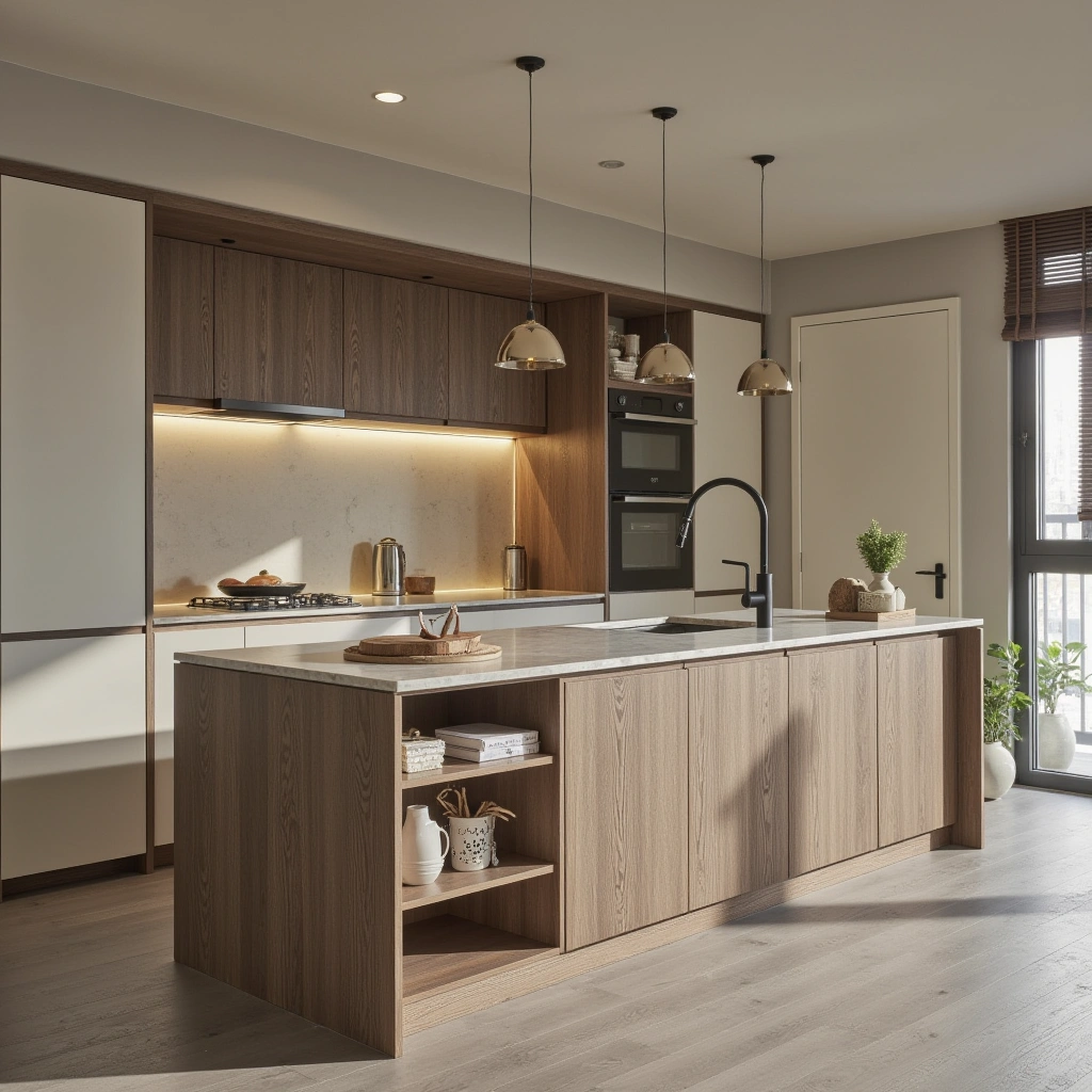 2. Sleek Minimalist Island