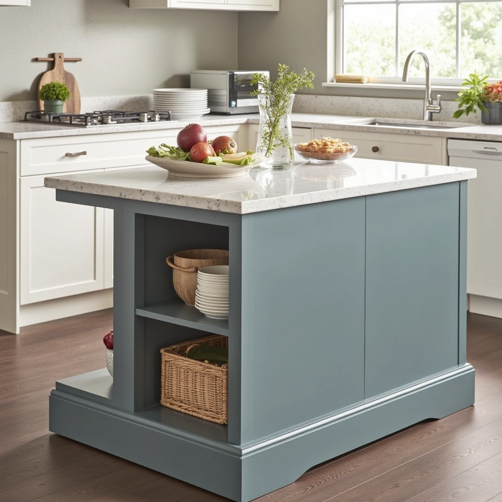 9. Two-Tone Kitchen Island