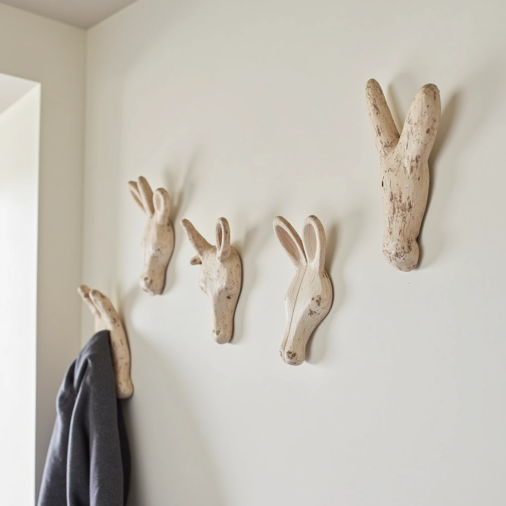 11. Artistic Wall Hooks: Functional Art Pieces