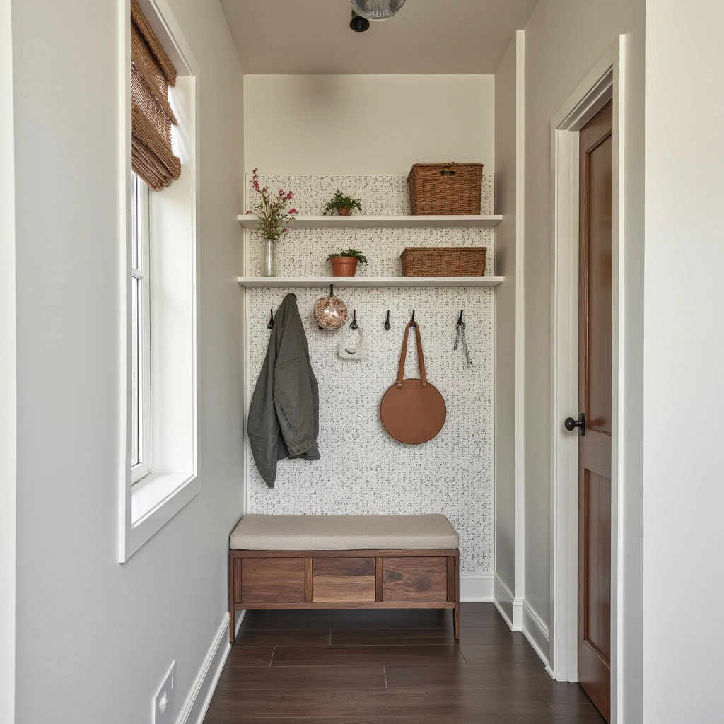 5. Pegboard Entryway Organizer: Customizable and Fun