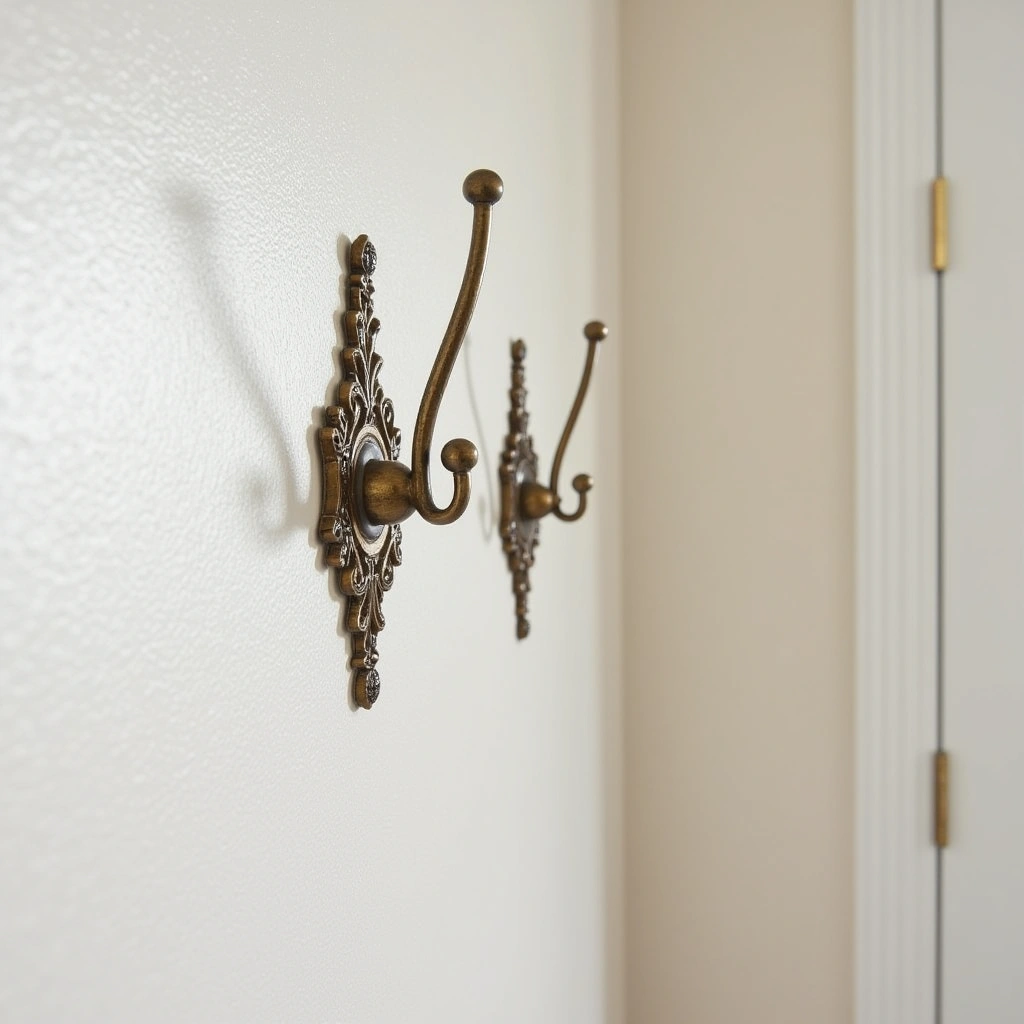 6. Vintage-Style Coat Hooks: Character and Charm