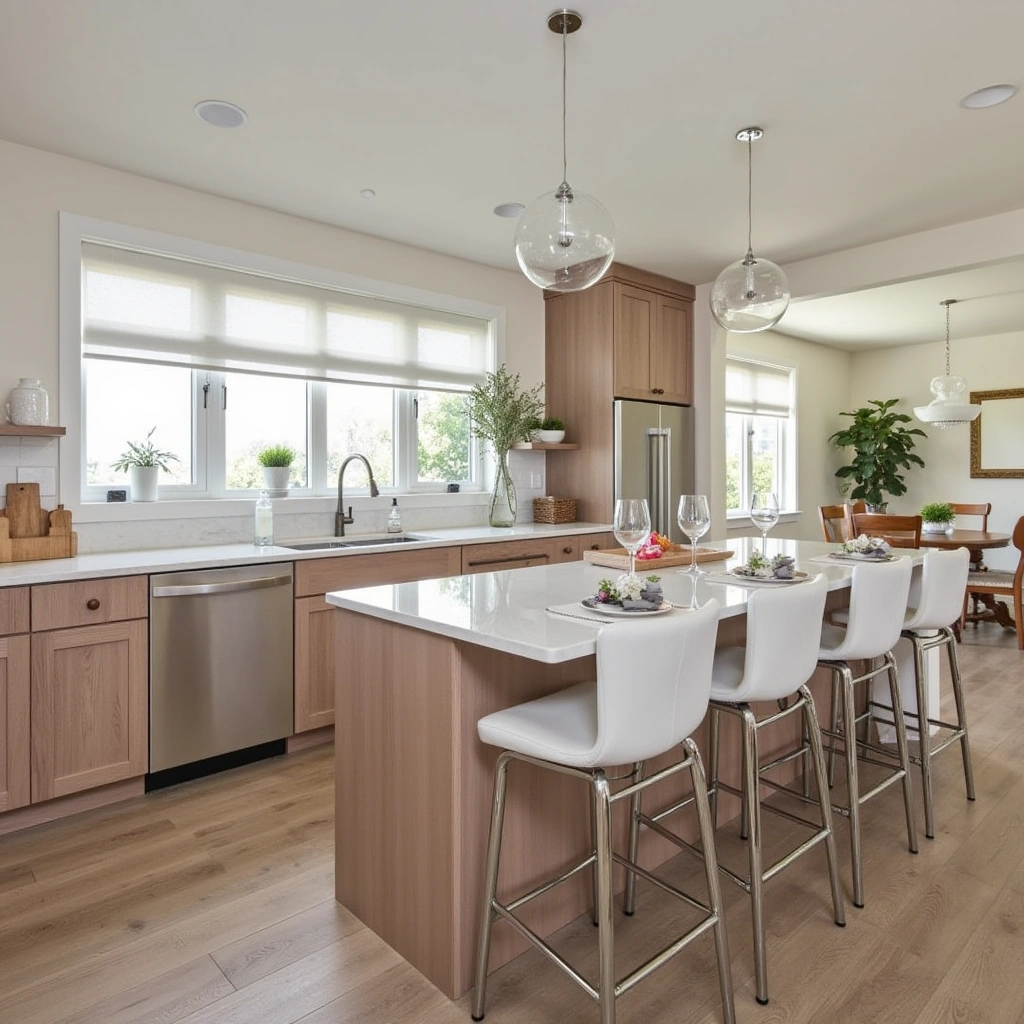 11. Kitchen Island with Integrated Sink