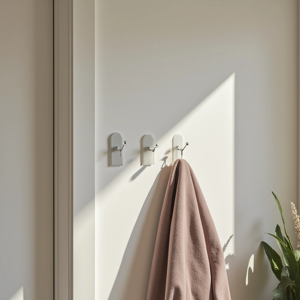 10. Minimalist Acrylic Hooks: Invisible and Chic