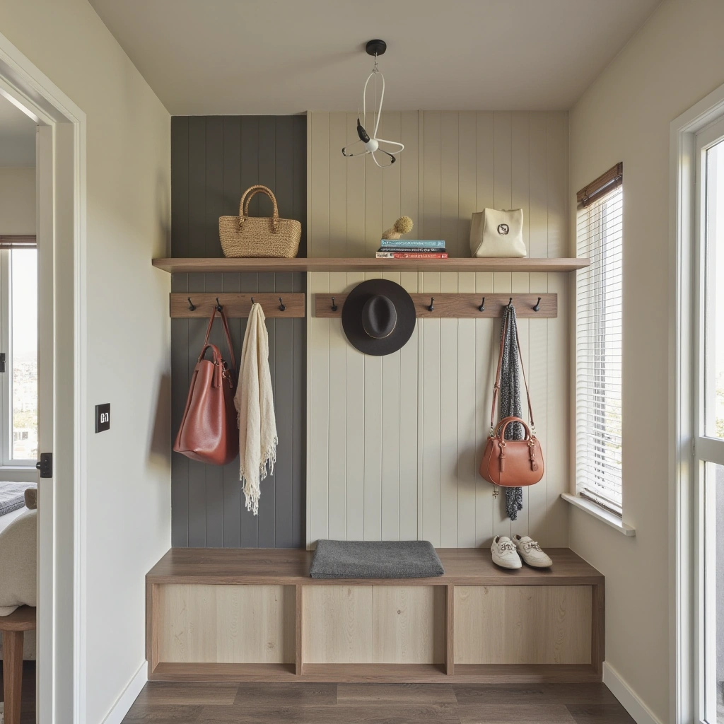 8. Multi-Level Wall Hooks: Organized and Accessible