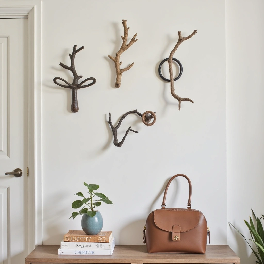 10. Artistic Wall-Mounted Hooks: Functional Art Pieces