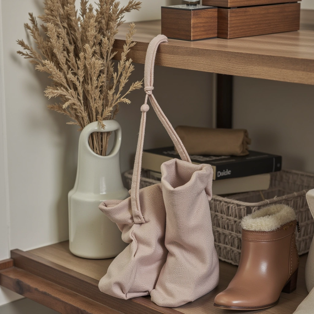 3. DIY Fabric Shoe Bags with Handles