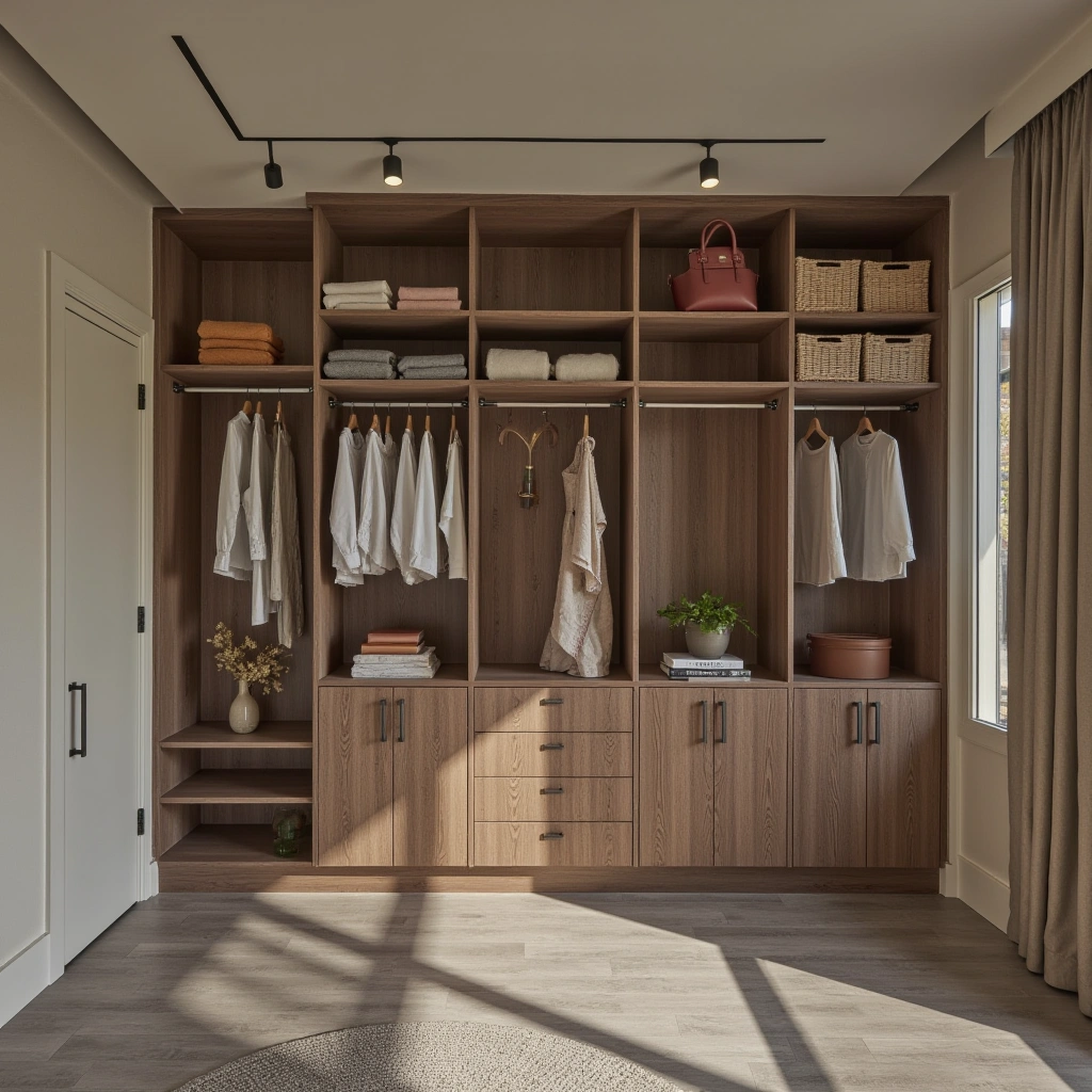 3. Overhead Rods to Double Hanging Space