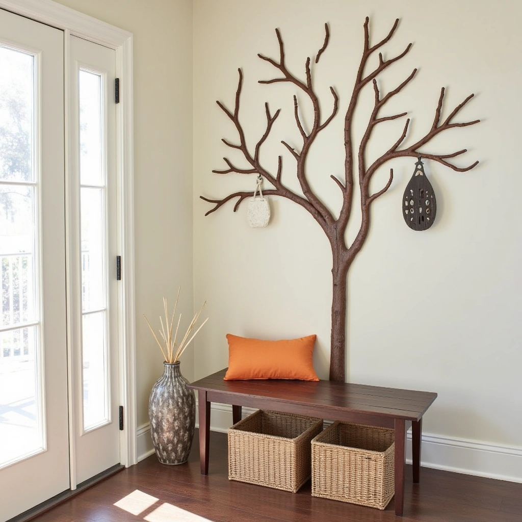 33. Seasonal Hall Tree Decor to Keep It Fresh Year-Round