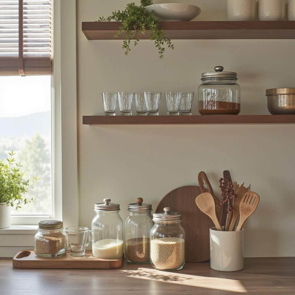 12. Mason Jar Storage and D&eacute;cor for a Classic Farmhouse Touch