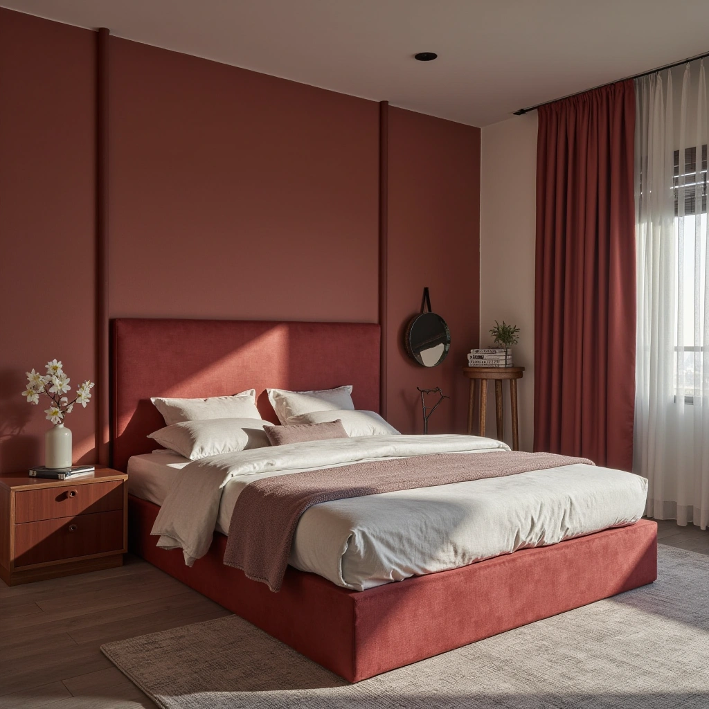 Cherry Red Bed Frame