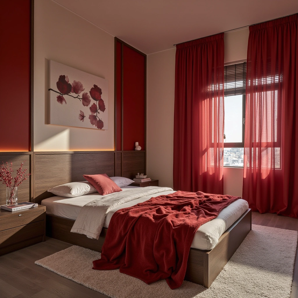 Cherry Red Curtains
