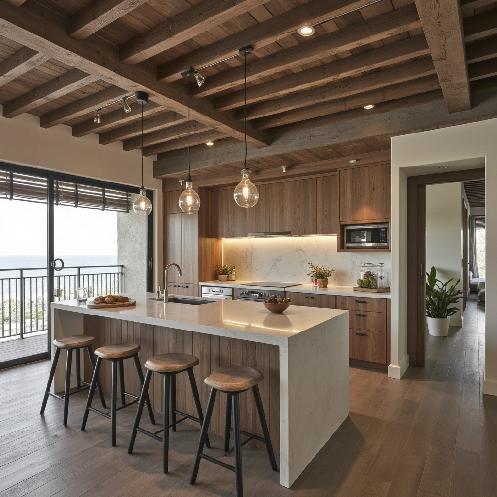 6. Coastal Industrial Kitchen