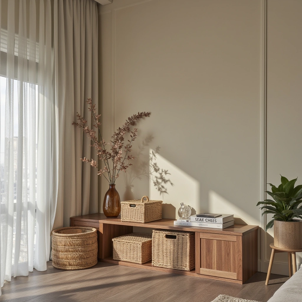 13. Declutter with Natural Storage Solutions
