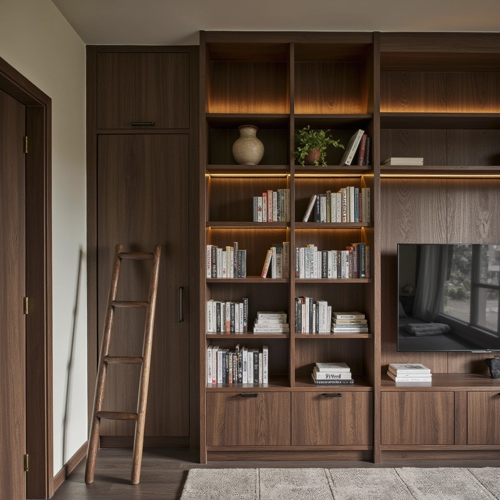 6. Home Library with Ladder Access