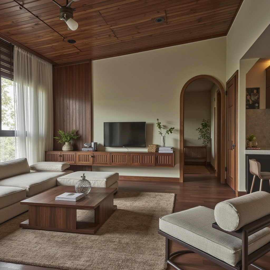 13. Mixed Wood Tones: Depth and Warmth